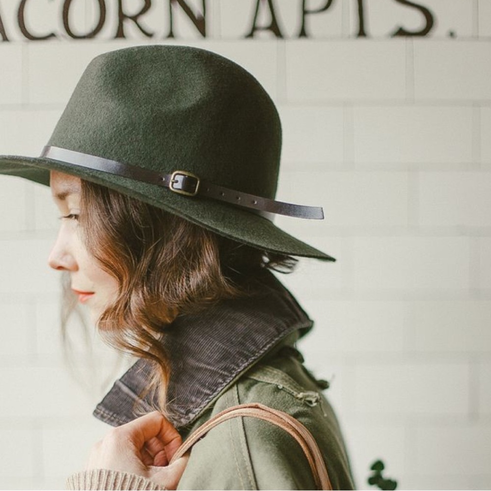 forest green fedora hat